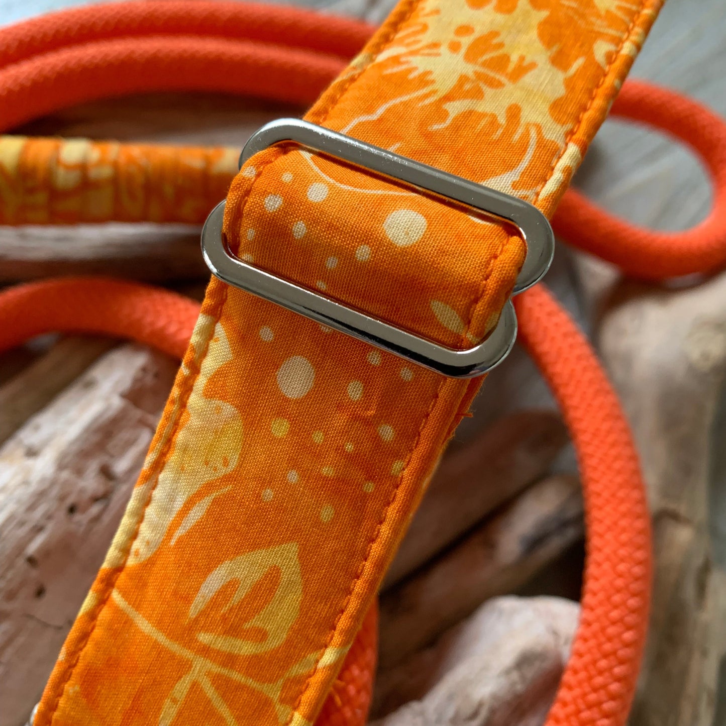 Hunde-Halsband & Leine "Orange Power"