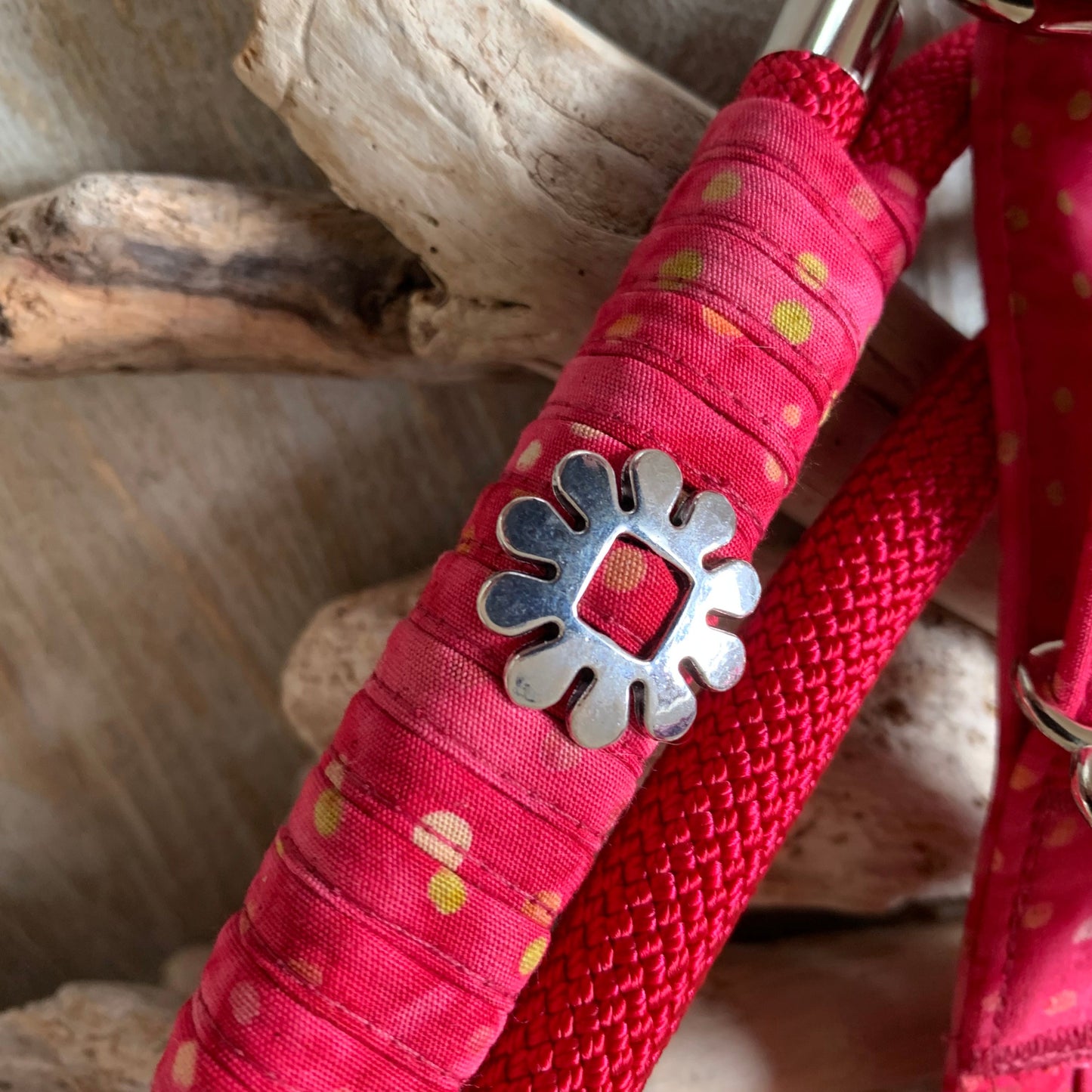 Hunde-Halsband & Leine "Red Velvet"