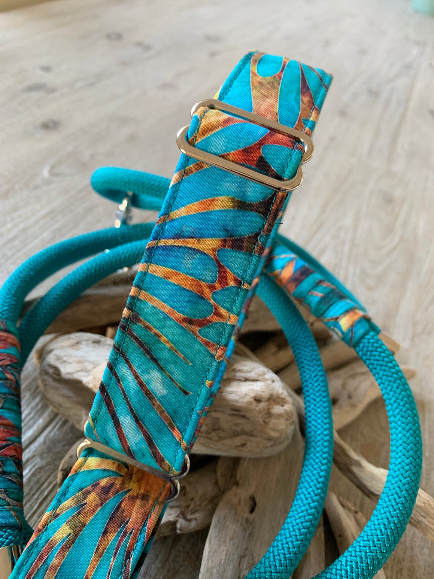 Hunde-Halsband & Leine "Tropical Feeling"