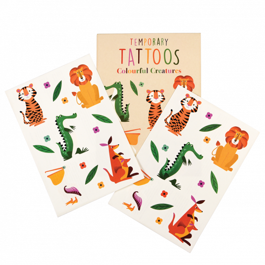 Nicht-permanente Tattoos - Wilde Tiere