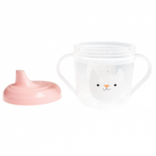 Schnabeltasse in rosa & hellblau