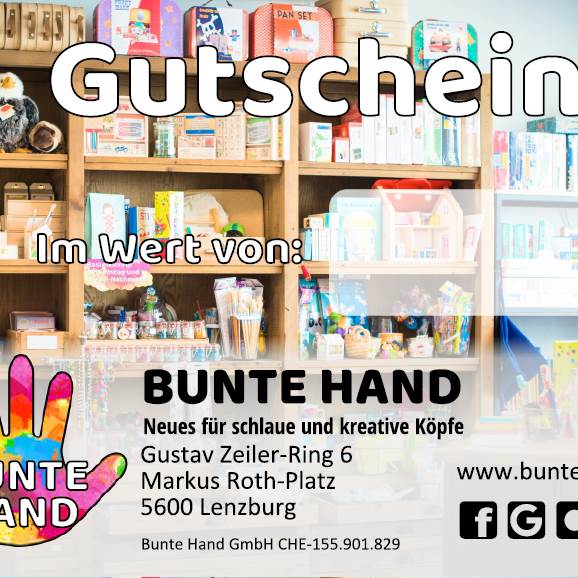 Gutschein Bunte Hand
