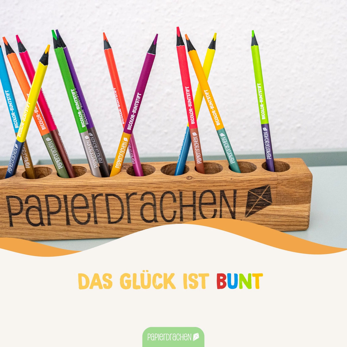 12 Bicolor Buntstifte Metallic und Neon