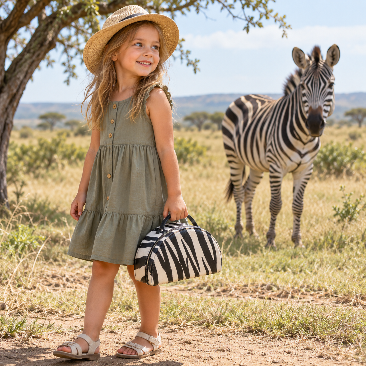 Koffer im Zebra-Look