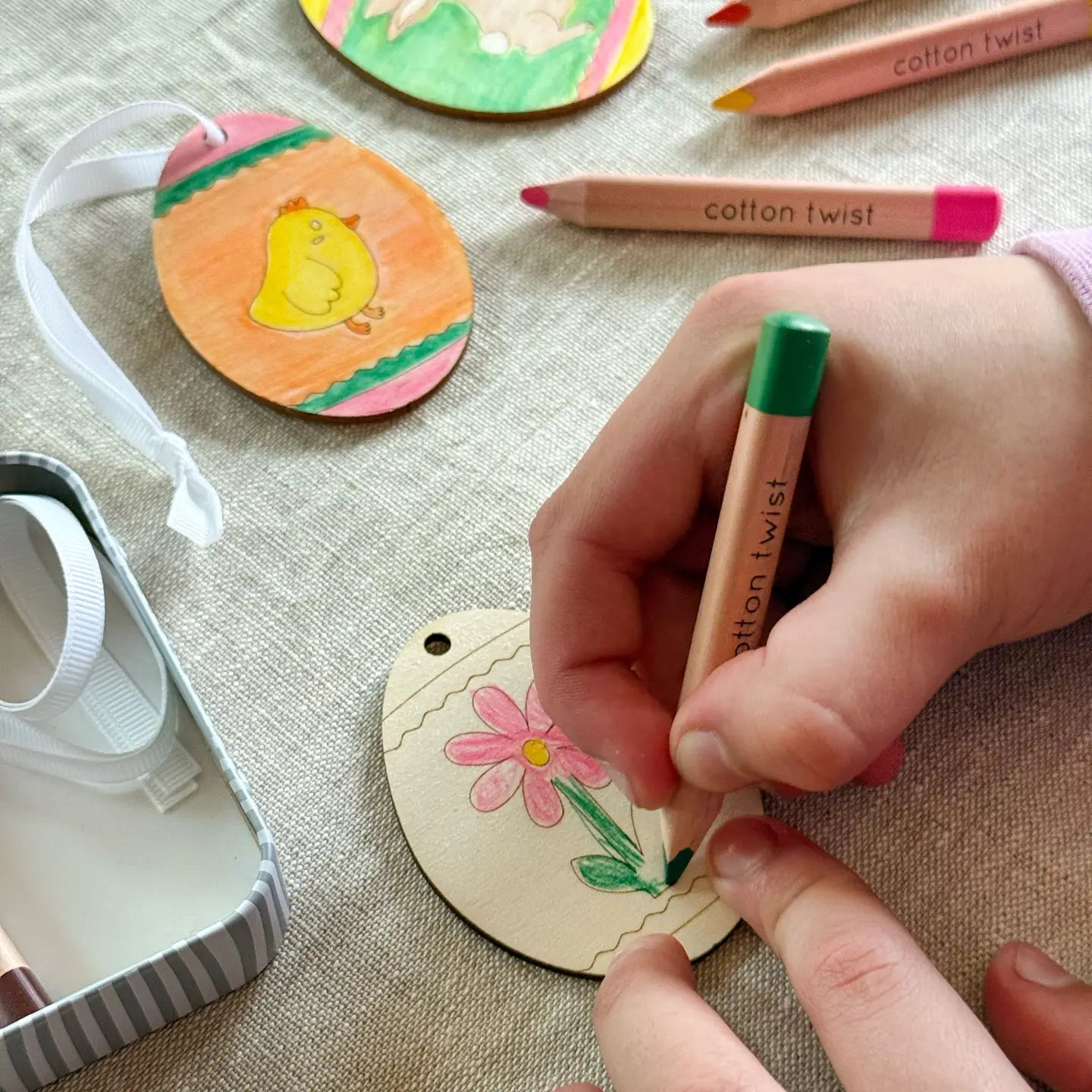 Set mit 3 Oster-Ei-Dekorationen – DIY Bastelset