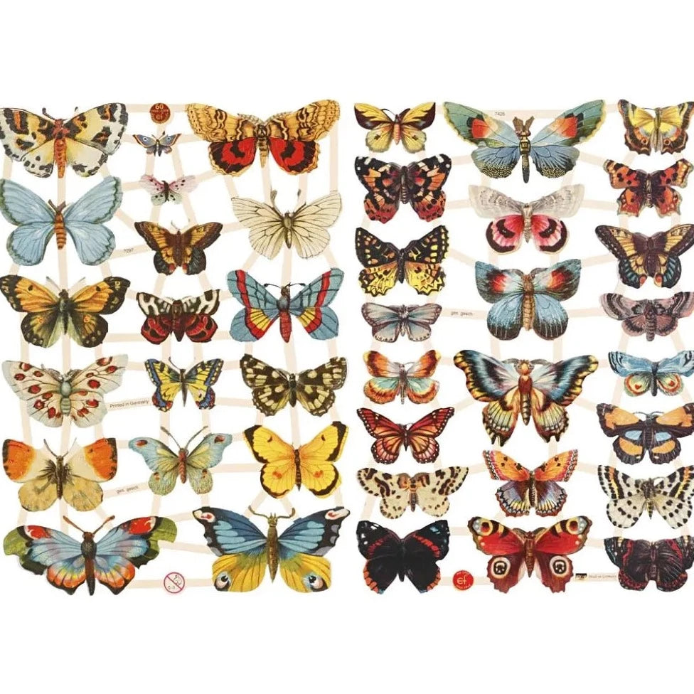 Vintage-Glanzbilder Schmetterling