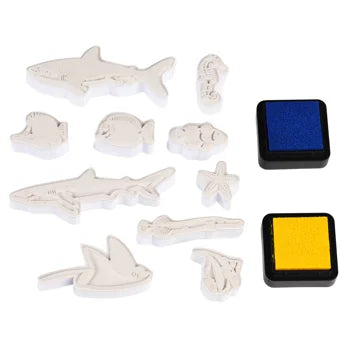 Mini-Set mit Stempeln Ozean
