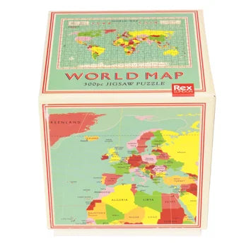 Puzzle World Map in der Box