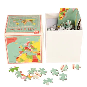 Puzzle World Map in der Box