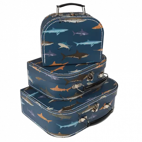 3-Teiliges Kofferset Sharks