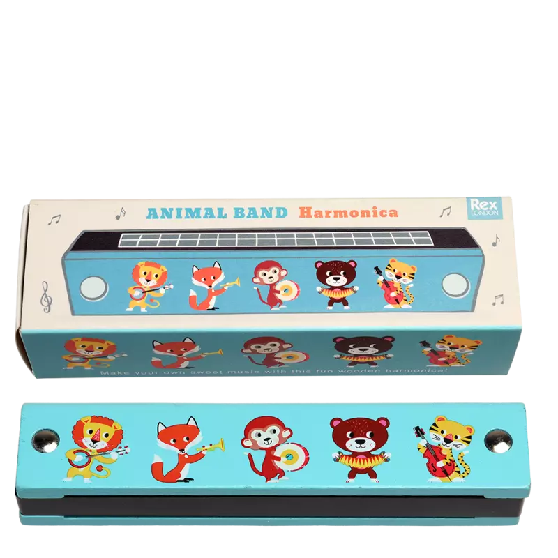 Mundharmonika aus Holz Animal Band
