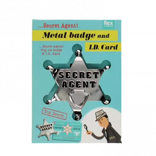 Metallabzeichen Und Ausweis - Secret Agent
