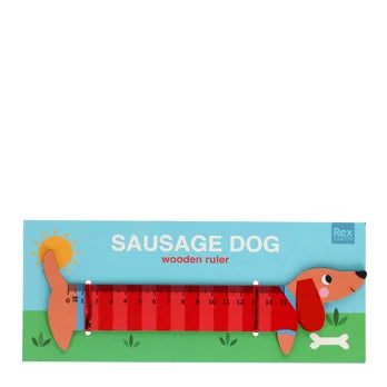 Lineal aus Holz - Dackel