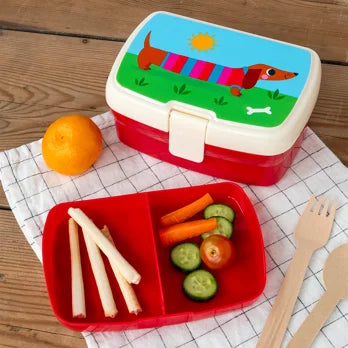 Lunchbox mit Fach - Dackel