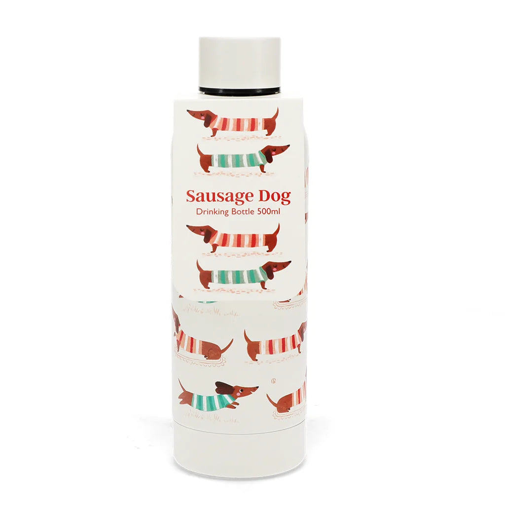 Wasserflasche – Dackel (Edelstahl, 500 ml)