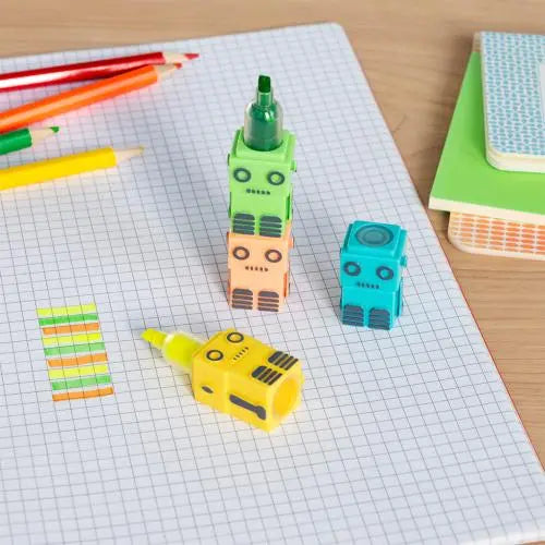 Highlighter Set zum Zusammenstecken - Roboter