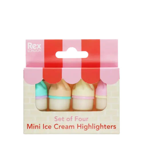 Mini-Highlighter (4-er Set) - Eiscreme