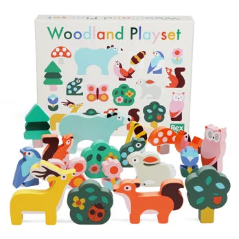 Spiel-Set mit Holztieren - Woodland