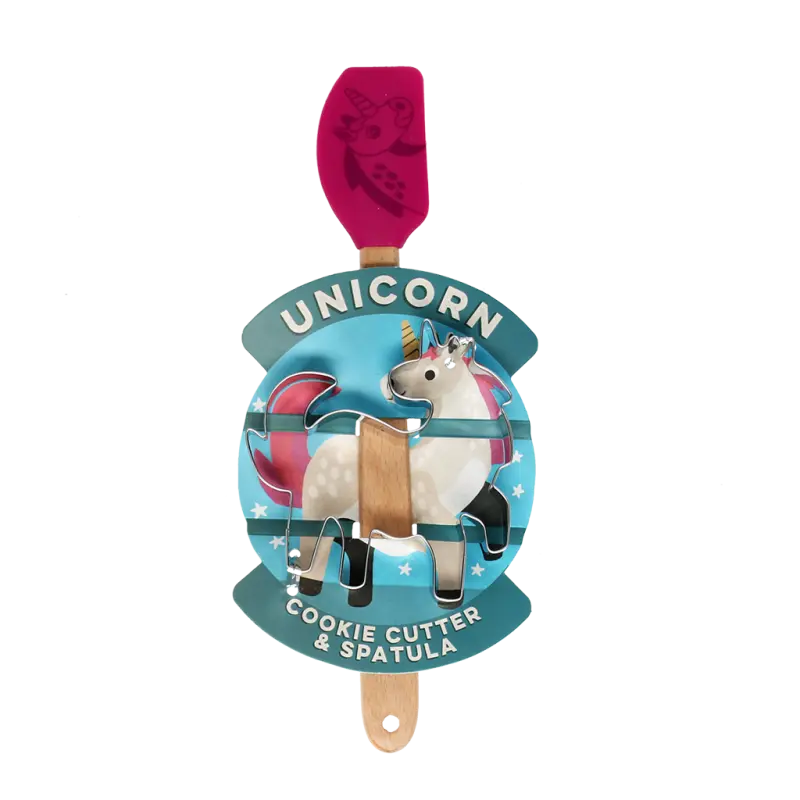 Plätzchen-Ausstechform und Teigschaber - Einhorn