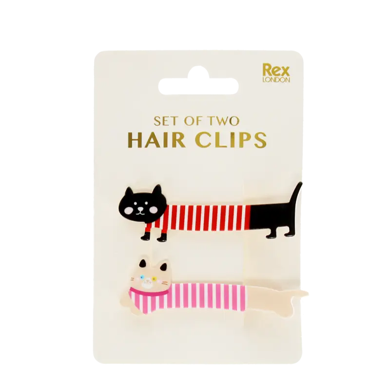 Haarspangen (2-er Set) - Katzen