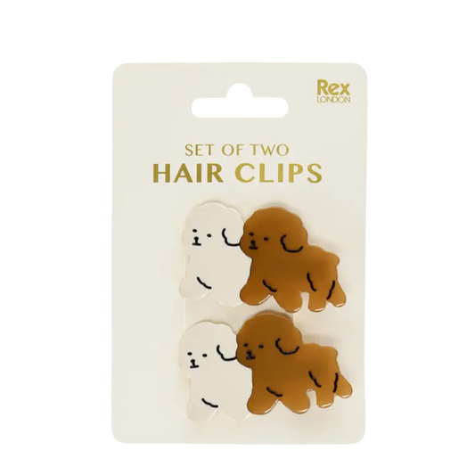Haarspangen (2-er Set) - Hundewelpen
