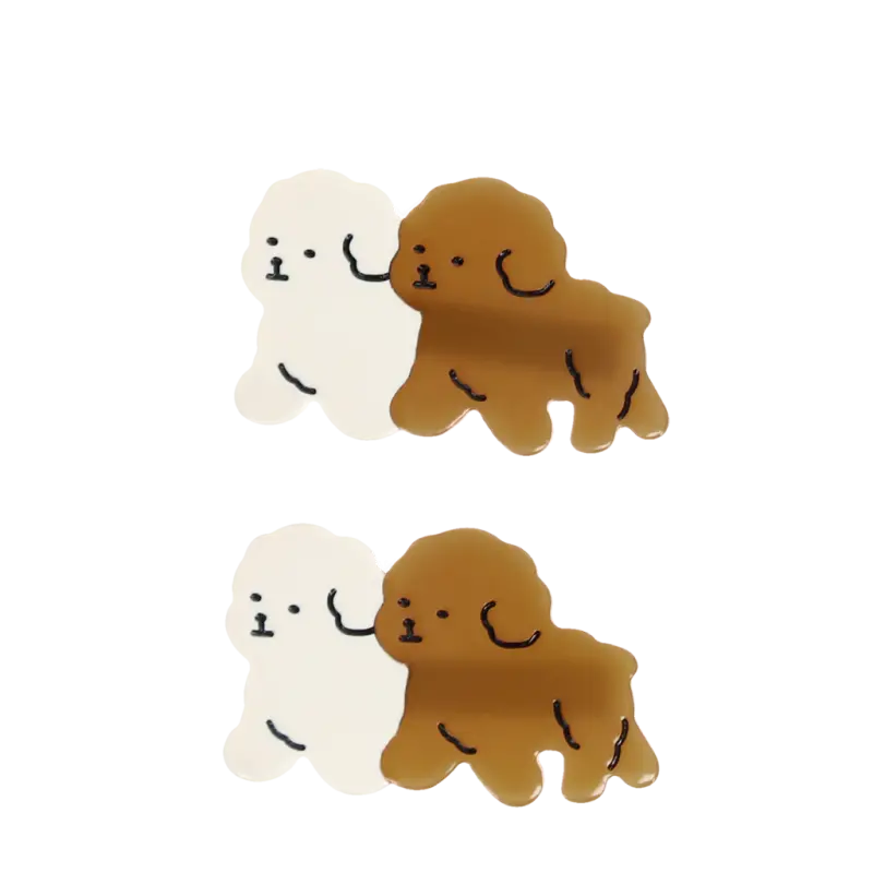 Haarspangen (2-er Set) - Hundewelpen