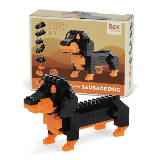 Konstruktions-Set Hund aus Bausteinen - Dackel