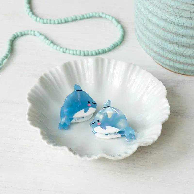 Mini-Haar-Klammern (2-er Set) - Delfine