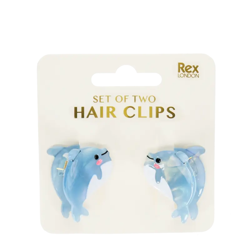 Mini-Haar-Klammern (2-er Set) - Delfine
