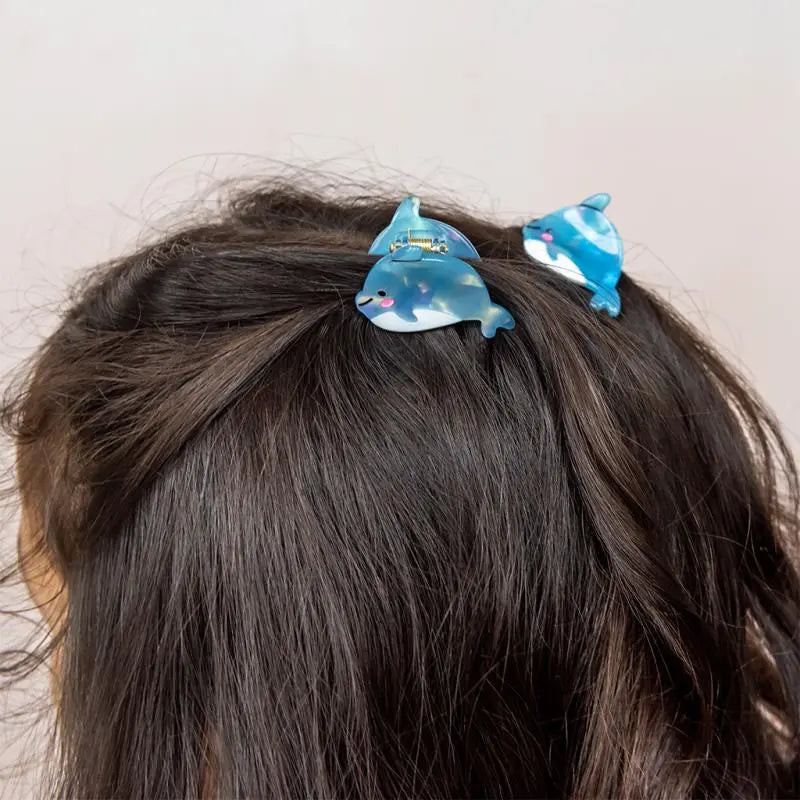 Mini-Haar-Klammern (2-er Set) - Delfine