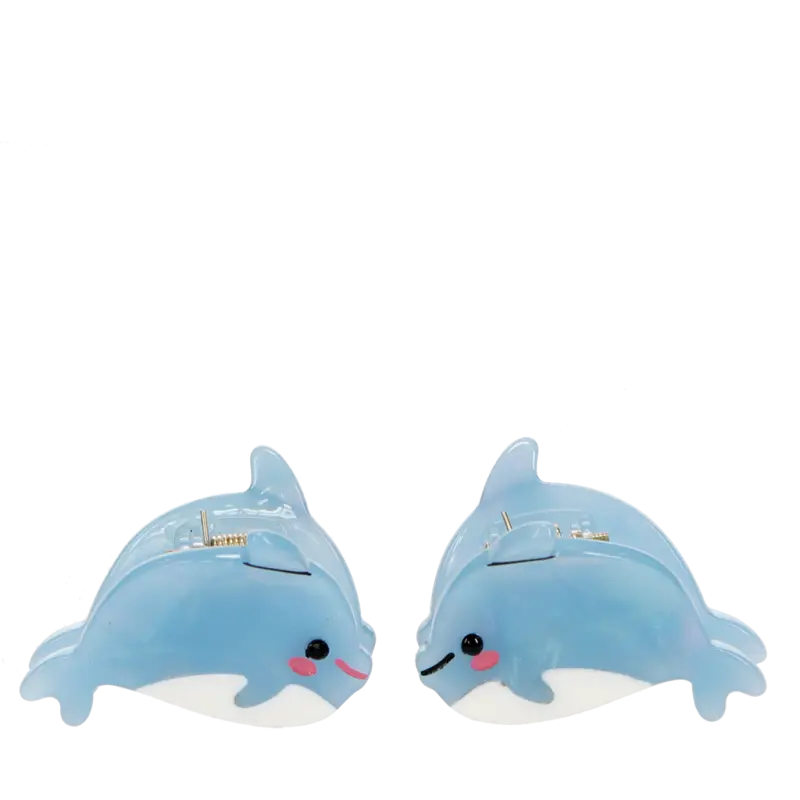Mini-Haar-Klammern (2-er Set) - Delfine