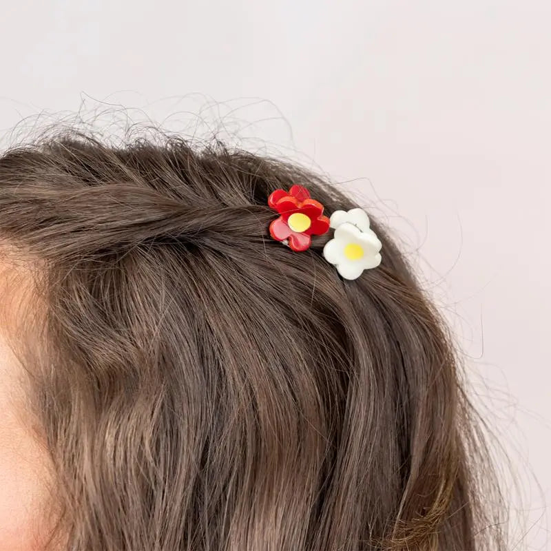 Mini-Haar-Klammern (2-er Set) - Blumen