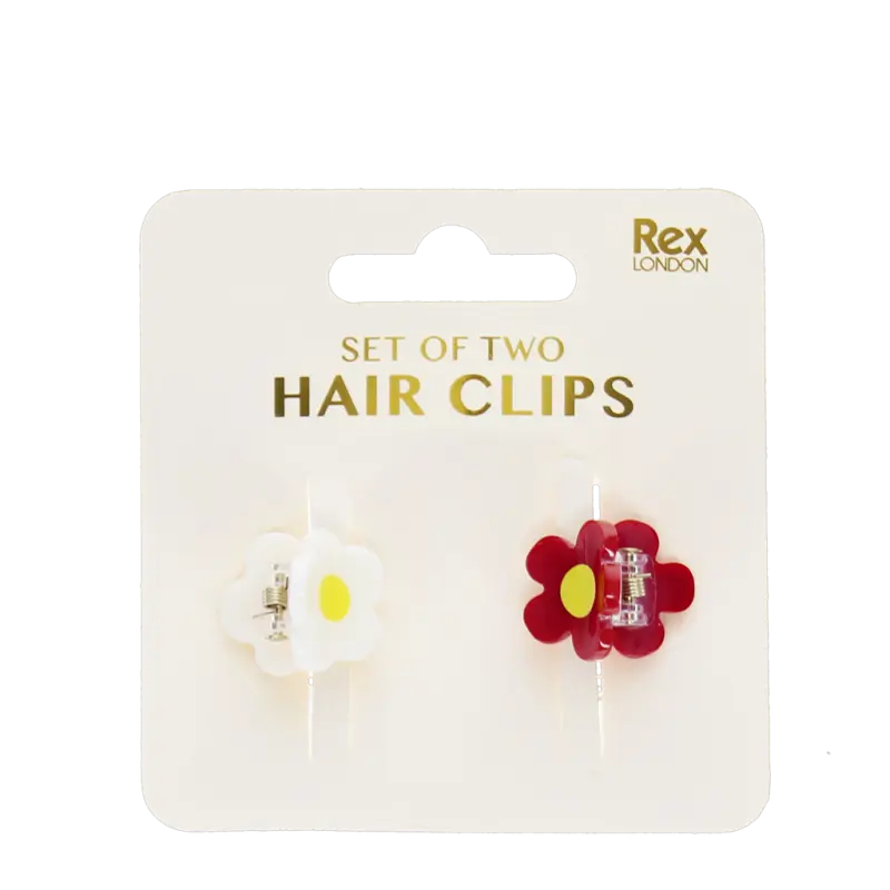 Mini-Haar-Klammern (2-er Set) - Blumen