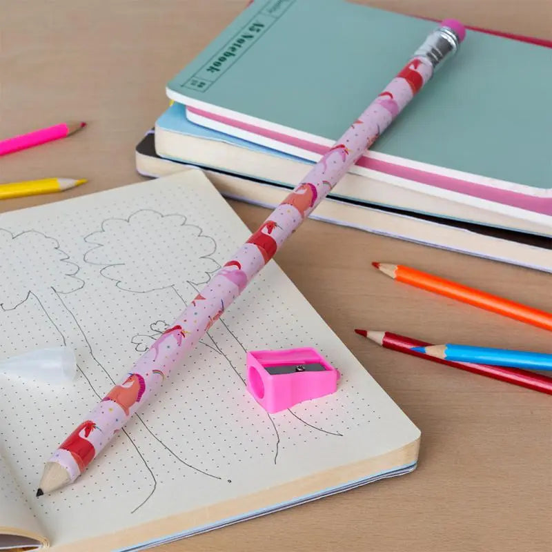 Riesen-Bleistift mit Anspitzer - Einhorn