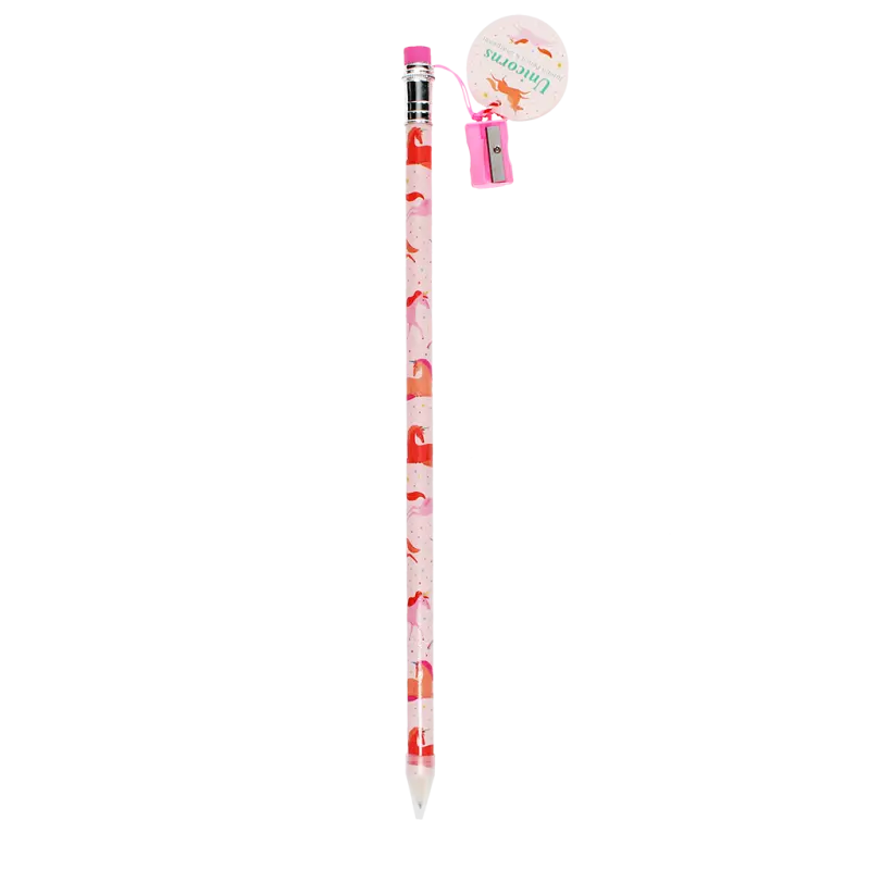 Riesen-Bleistift mit Anspitzer - Einhorn