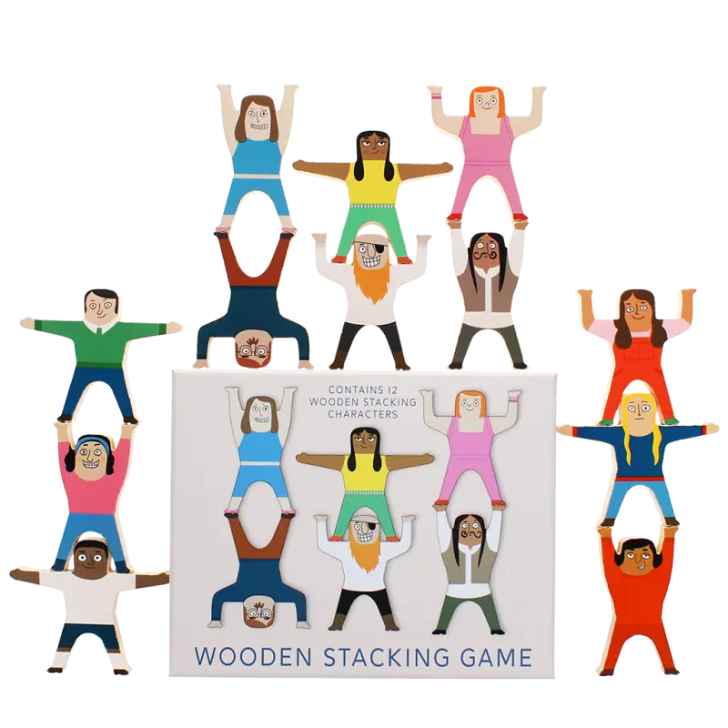 Stapelspiel mit Holzfiguren
