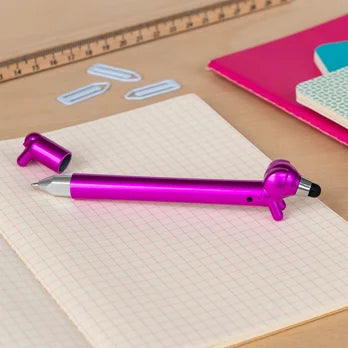 Kugelschreiber in Dackelform mit Touchscreen-Stift in blau oder pink
