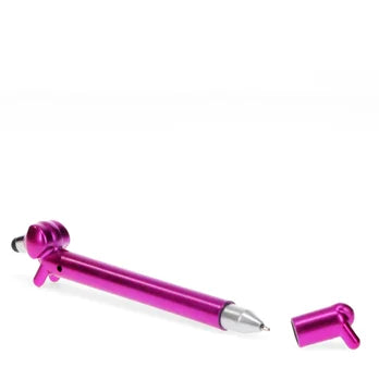 Kugelschreiber in Dackelform mit Touchscreen-Stift in blau oder pink