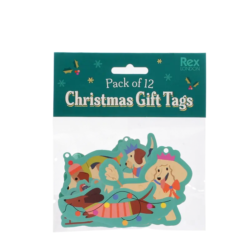 Weihnachtliche Geschenkanhänger aus Pappe (12-er Packung) - Festive Friends