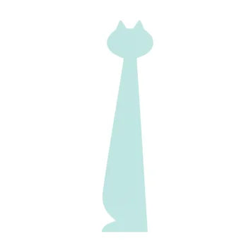 Lineal aus Holz - Katze blau