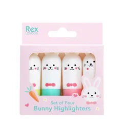 Mini-Textmarker (4-er Set) - Bunny