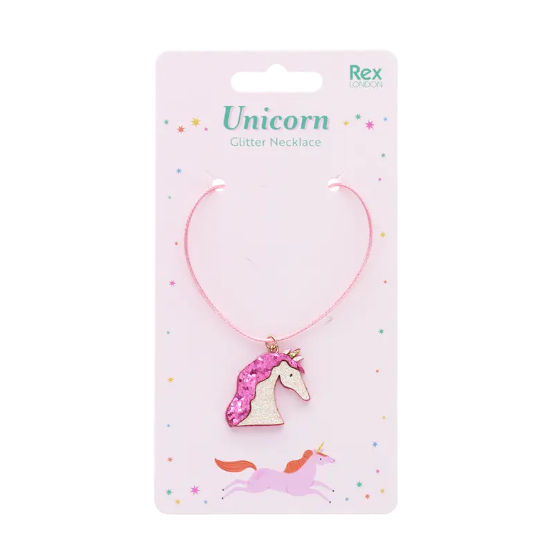Glitzer-Halskette - Einhorn