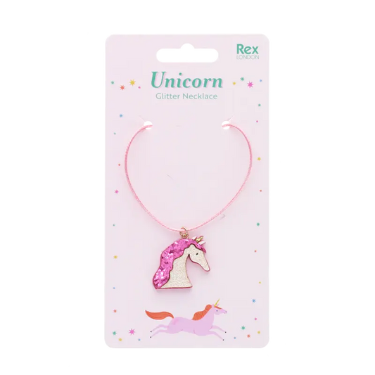 Glitzer-Halskette - Einhorn