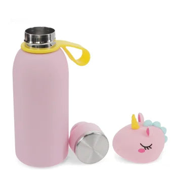 Trinkflasche für Kinder in Tierkopfform, 350 ml  - Einhorn