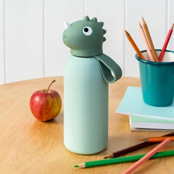 Trinkflasche für Kinder in Tierkopfform, 350 ml  - Dino