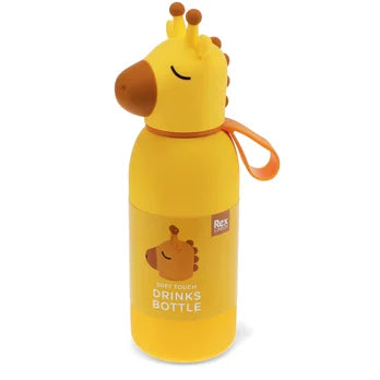 Trinkflasche für Kinder in Tierkopfform, 350 ml  - Giraffe
