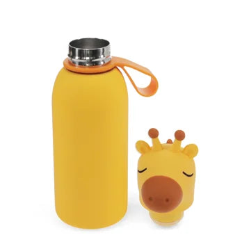 Trinkflasche für Kinder in Tierkopfform, 350 ml  - Giraffe