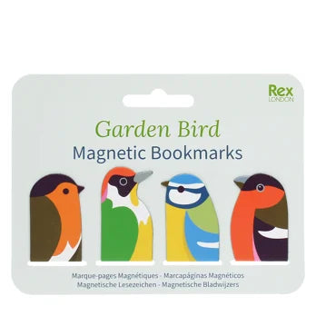 Magnetische Gartenvögel-Lesezeichen (4er-Set)