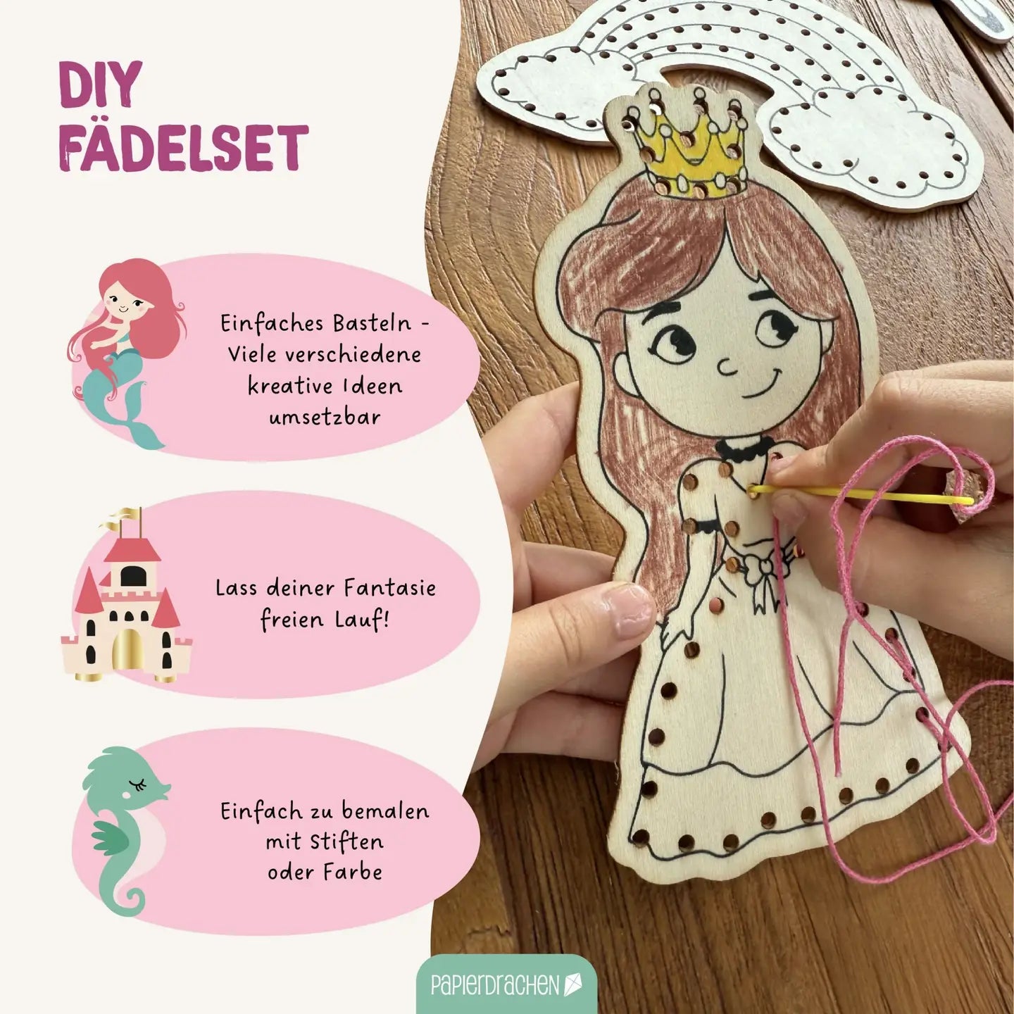 Fädelset aus Holz Märchen & Traum