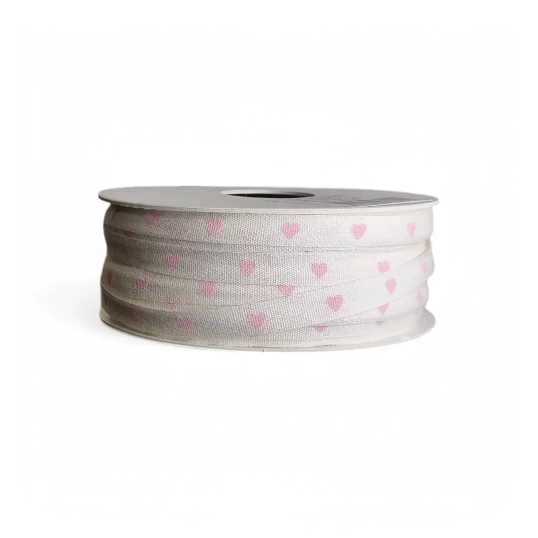 Band – Weiß mit pinken Herzen